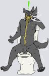  animal_genitalia balls bec_noir canine claws clenched_teeth conditional_dnp digital_drawing_(artwork) digital_media_(artwork) homestuck jack_noir male mammal ms_paint_adventures sheath teeth toilet urine watersports wolftacos 