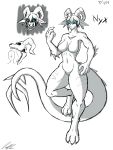  2018 big_breasts black_and_white blue_eyes breasts caprine claws demon digitigrade featureless_breasts featureless_crotch female glowing goat horn jeffthehusky long_ears mammal model_sheet monochrome scary skull smile solo spikes succubus teeth thick_thighs 