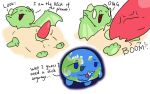 anthro big_penis bodily_fluids buried buried_in_sand claws cum cumshot dragon ejaculation european_mythology expansion feet genital_expansion genital_fluids genitals green_arms green_body green_feet handjob head_horn horn huge_penis hyper hyper_genitalia hyper_penis light_horn male mythological_creature mythological_scalie mythology nomani_int32 penile penis penis_expansion pink_penis planet sand scalie sex smooth_horn speech_marker surprised tapering_penis vein veiny_penis waddling_head wasabi_(nomani_int32) western_dragon wing_claws wings wyvern