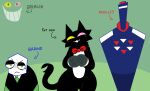  annoyed anthro big_butt bottom_heavy butt cat_mike_(deltarune) clothing cowboy_hat_mike_(deltarune) darkner deltarune electronics felid femboy friend_(deltarune) group hi_res humanoid iluhuy2015 legwear looking_at_viewer male male/male mammal microphone mike_trio(deltarune) musical_symbol pippins_(deltarune) polyamory size_difference small_mike_(deltarune) smile symbol thick_thighs thigh_highs trio undertale_(series) wide_hips zapper_(deltarune) 