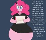  &lt;3 &lt;3_eyes 2016 anthro anthrofied big_breasts blue_eyes breasts clothed clothing cute ear_piercing earth_pony english_text equine female friendship_is_magic hair horse hugtastic_pinkie_pie mammal my_little_pony open_mouth piercing pink_hair pinkie_pie_(mlp) pony smile solo somescrub text 