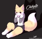  2018 canine clothing cute fox hoodie love male mammal panting senz shirt sitting 