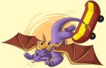  cocotato dragon horn male purple_body skateboard solo spyro spyro_the_dragon video_games wings 