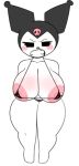 angry anthro areola big_breasts biped black_clothing black_lingerie blush blush_stickers body_blush breast_blush breasts clenched_teeth clothing demon female kuromi lagomorph leporid lingerie mammal nipple_slip nipples onegai_my_melody pink_areola pink_nipples pink_nose rabbit sanrio savagensfw simple_background solo teeth thick_thighs white_background white_body wide_hips
