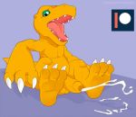  agumon anthro bald balls barefoot claws cum cum_on_ground cumshot cute digimon dinosaur drooling ejaculation erection green_eyes hands-free humanoid_penis male nude on_ground open_mouth orange_skin orgasm pecs penis saliva scalie shadowpelt sharp_claws sharp_teeth sitting slightly_chubby solo teeth toe_claws tongue uncut 