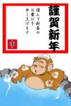 anthro blush hot_spring japanese_text mammal monkey primate shiba-kenta solo text water 