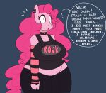  2015 absurd_res anthro anthrofied big_breasts breasts earth_pony english_text equid equine female friendship_is_magic hasbro heart_symbol hi_res horse huge_breasts hugtastic_pinkie_pie mammal my_little_pony overweight overweight_anthro overweight_female pinkie_pie_(mlp) pony solo somescrub text thick_thighs wide_hips 