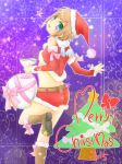  aile brown_hair chikuwa_(sirokaziki) christmas commentary_request rockman rockman_zx short_hair smile solo 