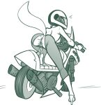 2026 after_anal after_vaginal anthro anus biped boots bottomwear breasts butt clothed clothing crotchless_bottomwear crotchless_clothing crotchless_pants dildo dildo_sitting domestic_cat felid feline felis female footwear genitals gloves handwear hi_res high_heeled_boots high_heels humanoid_genitalia humanoid_vulva kitty_katswell looking_at_viewer looking_back looking_back_at_viewer lube_drip lube_on_dildo mammal medium_breasts monochrome motorcycle motorcycle_helmet nickelodeon no_underwear pants partially_clothed penetration rear_view redout sex_toy shoes simple_background solo t.u.f.f._puppy tight_bottomwear tight_clothing tight_pants vehicle vulva