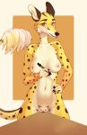 5_fingers anthro areola black_claws black_nose bodily_fluids bodypaint border borzoi borzopard breasts brown_body brown_ears brown_eyebrows brown_fur brown_fur_markings brown_spots brown_stripes canid canine canis cheek_tail cheetah claws clitoris countershade_fur countershade_torso countershading curvy_figure domestic_dog eyebrows fangs felid feline female fingers front_view fur furniture genital_fluids genitals gloves_(marking) gradient_body gradient_fur head_tuft hi_res hunting_dog hybrid kanahiko linda_(acidonix) long_tail mammal marker markings medium_breasts multicolored_body multicolored_fur multicolored_tail nipples nude open_mouth orange_body orange_eyes orange_fur paws pink_areola pink_genitals pink_nipples pink_tongue pussy-cat_(meme) sighthound simple_background solo spots spotted_body spotted_fur spotted_markings spotted_tail standing stripes table table_humping tail tail_markings tail_tuft tan_background teeth text thick_thighs tongue tuft two_tone_body two_tone_fur vaginal_fluids vulva white_body white_border white_fur white_sclera wide_hips yellow_body yellow_fur