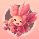  alternate_color alternate_shiny_pokemon cherrim cherrim_(sunshine) cherubi closed_eyes dawn_(pharioom) evolutionary_line no_humans pink_theme pokemon pokemon_(creature) 