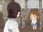  fukujon hair_ornament hairclip hirasawa_yui k-on! k-on!_movie manabe_nodoka multiple_girls translation_request v 