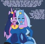  &lt;3 2015 anthro anthrofied duo english_text equine female female/female friendship_is_magic fur hair hi_res horn mammal married multicolored_hair my_little_pony purple_fur purple_hair somescrub text trixie_(mlp) twilight_sparkle_(mlp) two_tone_hair unicorn 