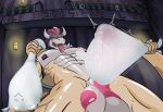 accessories_only anthro ball_lick balls big_penis bodily_fluids boo_(mario) bowser butt butt_grab cum cum_inside extreme_penetration extreme_size_difference genital_fluids genitals group hand_on_butt hi_res isaaac_owo koopa licking looking_pleasured low-angle_view male male/male manor mario_bros muscular nintendo nipple_piercing nipples open_mouth oral oral_penetration penetration penis piercing pull_out questionable_consent scalie sex size_difference smoke smoke_from_mouth standing standing_sex tail tail_grab tongue tongue_out tongue_piercing trio unconscious vein