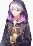  bad_id bad_pixiv_id brown_eyes brown_gloves buckle cloak closed_mouth coat collarbone fire_emblem fire_emblem:_kakusei gloves grey_hair heiwa_(murasiho) highres hood hood_up hooded_cloak long_sleeves looking_at_viewer male_focus my_unit_(fire_emblem:_kakusei) open_clothes sash shirt simple_background smile solo upper_body v-neck white_background white_shirt wide_sleeves 