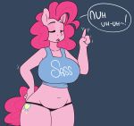  2015 anthro anthrofied big_breasts breasts earth_pony english_text equine female friendship_is_magic hi_res horse huge_breasts hugtastic_pinkie_pie mammal my_little_pony pinkie_pie_(mlp) pony solo somescrub text 