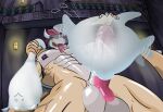accessory_only anthro big_penis bodily_fluids boo_(mario) bowser cum cum_inside dominant duo erection fondling_internal_bulge forced forced_oral genital_fluids genitals hi_res inflation internal internal_oral isaaac_owo koopa living_condom looking_pleasured low-angle_view male male/male mario_bros muscular nintendo nipple_piercing nipples nude oral oral_penetration penetration penis piercing precum rape rough_sex scalie sex size_difference smaller_penetrated smile standing standing_sex tail tail_grab tongue tongue_out tongue_piercing translucent translucent_body unconscious vein