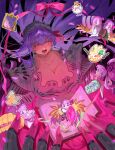  6+girls armor armored_dress bikini birthday book bow breast_press breastplate breasts chibi choker claw_(weapon) cleavage closed_mouth commentary_request double_bun dress falling_petals fate/extra fate/extra_ccc fate/grand_order fate_(series) flower food fork hair_between_eyes hair_bow hair_bun headpiece highres huge_breasts hz2ml10 leg_up leotard light_blush long_hair looking_at_object looking_at_viewer lower_teeth_only mirror multiple_girls multiple_persona name_connection object_namesake one_eye_closed open_book open_mouth parfait passionlip_(fate) passionlip_(swimsuit_saber)_(first_ascension)_(fate) passionlip_(swimsuit_saber)_(second_ascension)_(fate) passionlip_(swimsuit_saber)_(third_ascension)_(fate) passionlip_(third_ascension)_(fate) pendant_choker petals pink_bikini pink_bow pink_eyes pink_flower pink_leotard pink_ribbon pink_skirt pink_tulip ponytail pudding pudding_a_la_mode purple_hair ribbon skirt smile standing standing_on_one_leg swimsuit symmetrical_docking teeth tulip twitter_username weapon white_choker 