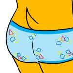  ambiguous_gender blue_underwear briefs butt clothing kamek nishi simple_background solo underwear white_background 