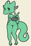  2018 anthro big_breasts breasts claws cleavage clothed clothing crown female horn itsunknownanon kobold kobold_princess looking_at_viewer navel princess royalty scales scalie skimpy smile solo standing toe_claws towergirls underwear 