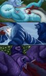 amba_(ratld) anal anal_orgasm anal_penetration anus bioluminescence bioluminescent_anus blue_anus blue_body blue_eyes blue_fur blue_vulva butt claws cunnilingus deep_rimming disney dragon eastern_dragon ejaculation female feral fur genitals glowing glowing_genitalia group hands-free hi_res male male/female mythological_creature mythological_scalie mythology oral orgasm penetration pink_vulva pranee_(ratld) purple_anus purple_body purple_fur purple_vulva raya_and_the_last_dragon rimming scalie sex sisu_(ratld) tenlina vaginal vaginal_penetration vulva white_claws