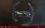  3d astero_(eve_online) carrier combat_ship_(eve_online) commentary company_logo company_name copyright_logo copyright_name dated droneboat_(eve_online) english_commentary english_text eve_online exploration_ship_(eve_online) flying frigate_(eve_online) gallente_federation_(eve_online) glowing highres logo maya_(medium) military_vehicle no_humans official_art outdoors pirate_faction_(eve_online) realistic science_fiction servant_sisters_of_eve space spacecraft star_(sky) starry_sky_background thrusters vehicle_focus ymir_jonsson 