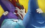 after_anal amba_(ratld) anal anal_penetration anus blue_anus blue_body blue_eyes blue_fur blue_vulva bodily_fluids butt claws cum cum_from_ass cum_in_ass cum_inside disney dragon eastern_dragon female feral fur genital_fluids genitals glowing group male male/female mythological_creature mythological_scalie mythology oral penetration pranee_(ratld) purple_anus purple_body purple_fur purple_vulva raya_and_the_last_dragon rimming scalie sex sisu_(ratld) tenlina vulva white_claws