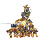  6+boys adeptus_astartes ammunition_box animated animated_gif armor banner battle_standard dreadnought_(warhammer_40k) dual_wielding english_commentary firing gatling_gun glowing glowing_eyes gun holding holding_bolter holding_gun holding_weapon imperial_fists multiple_boys muzzle_flash pixel_art plasma_cannon plasma_pistol power_armor primaris_space_marine rifle science_fiction shell_casing simple_background smoke sparkle steel_joe war_banner warhammer_40k weapon white_background 