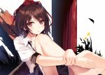  :o bangs bare_legs barefoot black_skirt blush brown_hair collared_shirt eyebrows_visible_through_hair fallen_heaven grass hat ke-ta_(style) knee_up leg_hug leg_up looking_at_viewer miniskirt own_hands_together parted_lips petticoat pillar puffy_short_sleeves puffy_sleeves red_eyes red_hat shameimaru_aya shiny shiny_hair shirt short_hair short_sleeves simple_background sitting skirt solo tokin_hat touhou white_background white_shirt wing_collar 