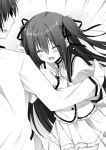  1boy 1girl claire_rouge kazehaya_kamito monochrome seirei_tsukai_no_blade_dance 