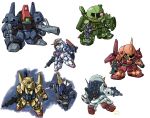  aeug barzam beam_rifle chibi chibi_only commentary_request dual_wielding energy_gun energy_sword flying green_eyes gun gundam gundam_mk_ii highres hizack holding holding_gun holding_sword holding_weapon horns hyaku_shiki marasai mecha mecha_focus mobile_suit moukin_punch no_humans one-eyed purple_eyes red_eyes rick_dias robot science_fiction sd_gundam shoulder_spikes signature simple_background single_horn spikes standing sword thrusters titans_(gundam) v-fin weapon white_background zeta_gundam zeta_gundam_(mobile_suit) 