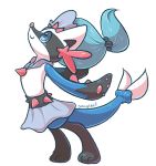  ambiguous_gender blue_hair fak&eacute;mon hair hybrid lucario nintendo pok&eacute;mon pok&eacute;mon_(species) primarina smile snugleaf video_games 