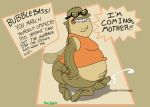  anthro balls bass_(fish) bob-jiggles bubblebass butt clothing cum digital_media_(artwork) english_text erection fish hair hi_res humanoid_penis male marine nickelodeon overweight penis pubes simple_background solo spongebob_squarepants teeth text tongue 