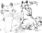  &lt;3 2018 anthro black_and_white canine charlie_(weaver) cheek_tuft dialogue disney duo english_text eyes_closed facesitting fan_character feline female female/female fox fur half-closed_eyes mammal monochrome multiple_scenes nobby_(artist) open_mouth open_smile pack_street pandora_(weaver) pawpads sex simple_background sleeping smile striped_fur stripes text tiger tuft white_background zootopia 