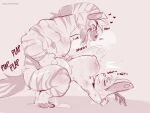abdominal_bulge anal anal_penetration anthro antlers artemis_jackalope blush blush_lines bodily_fluids bullstarhaku cum cum_on_face cum_on_own_face cum_on_self cum_while_penetrated cumshot duo ear_piercing ejaculation ellie_(tmack) english_text equid equine eyes_closed from_behind_position genital_fluids greyscale heart_symbol hi_res horn jackalope lagomorph leg_grab looking_at_another looking_at_partner male male/male mammal monochrome narrowed_eyebrows open_mouth open_smile penetration penile penile_penetration penis_in_ass piercing sex signature smile sound_effects squatting_pose striped_body stripes text tiptoes wheelbarrow_position zebra