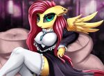  2018 absurd_res anthro camel_toe clothed clothing digital_media_(artwork) ear_piercing equine eyelashes feathered_wings feathers female fluttershy_(mlp) friendship_is_magic hair hi_res legwear long_hair looking_at_viewer makeup mammal my_little_pony pegasus piercing pridark solo wings 