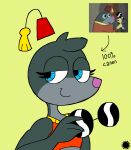 aliasing anthro artist_logo artist_name blue_pupils clothing countershade_face countershading crop_top digital_media_(artwork) english_text eulipotyphlan eyelashes eyewear femboy fez fur grey_body grey_fur hanna-barbera hat head_tuft headgear headwear hi_res logo looking_at_viewer male mammal mole_(animal) morocco_mole pupils reference_image secret_squirrel_show shirt signature solo sunglasses super_secret_secret_squirrel text thatdawgmurray topwear tuft