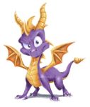  barefoot claws cute dragon feral horn looking_at_viewer low_res male marisashinx nude purple_eyes purple_skin scalie sharp_claws smile solo spyro spyro_the_dragon toe_claws video_games western_dragon wings 