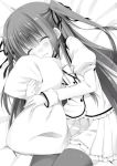  1girl claire_rouge monochrome pillow seirei_tsukai_no_blade_dance 