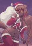  brown_eyes brown_hair christmas christmas_clothes dog furry glasses hanadaiteol hat open_mouth short_hair solo 