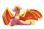  absurd_res alpha_channel barefoot claws dragon feral fire hi_res horn looking_away looking_back male naeriie nude purple_eyes purple_skin scalie sharp_claws simple_background sitting smile solo spyro spyro_the_dragon teeth toe_claws transparent_background video_games western_dragon wings 