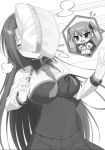  2girls fianna_ray_ordesia monochrome multiple_girls pillow seirei_tsukai_no_blade_dance 