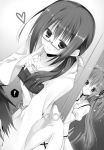  2girls claire_rouge glasses monochrome multiple_girls seirei_tsukai_no_blade_dance 