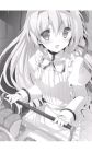  1girl cart food monochrome rinslet_laurenfrost seirei_tsukai_no_blade_dance 