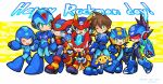  >_< 6+boys android arm_cannon armor blonde_hair blue_armor blue_eyes blue_helmet brown_hair chibi closed_mouth commentary cyber-elf_(mega_man) dot_nose english_commentary english_text everyone forehead_jewel full_body green_eyes grey_(mega_man) group_picture happy helmet highres holding_hands honi_(ohohoni) in-franchise_crossover letterboxed long_hair mega_man_(character) mega_man_(classic) mega_man_(series) mega_man_battle_network_(series) mega_man_day mega_man_star_force_(series) mega_man_volnutt mega_man_x_(series) mega_man_zero_(series) mega_man_zx mega_man_zx_advent megaman.exe model_a_(mega_man) model_zx_(mega_man) multiple_boys netnavi omega-xis_(mega_man) one_eye_closed open_mouth outside_border red_armor red_helmet servbot_(mega_man) short_hair star_force_mega_man twitter_username vent_(mega_man) weapon zero(z)_(mega_man) zero_(mega_man) 