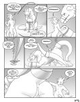  animal_genitalia anthro anthro_on_feral anus bdsm bestiality bondage bound comic dragon erection experiment feral fully_sheathed greyscale hi_res humanoid_penis larger_male male male_on_feral monochrome penis penis_tip reptile scalie sheath size_difference smaller_male teelhavok 