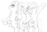  2017 animal_genitalia animal_penis balls crossgender cutie_mark dear_darling_(mlp) dickgirl earth_pony equine equine_penis fond_feather_(mlp) friendship_is_magic group hair hi_res hooves horn horse intersex lyrabop mammal medial_ring monochrome my_little_pony one_eye_closed open_mouth pegasus penis pony swoon_song_(mlp) unicorn vein wings 