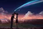  kimi_no_na_wa landscape miyamizu_mitsuha seifuku tachibana_taki tagme 