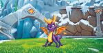  all_fours barefoot claws dragon feral hi_res horn looking_at_viewer male nude official_art outside pose purple_eyes purple_skin scale scalie sharp_claws smile solo spyro spyro_reignited_trilogy spyro_the_dragon toe_claws unknown_artist video_games western_dragon wings 