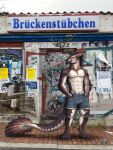 2016 3:4 abs anthro avian beak bottomwear brown_beak brown_body brown_claws brown_fur claws clothed clothing dated front_view full-length_portrait fur glistening glistening_eyes grey_bottomwear grey_clothing grey_shorts gryphon hand_in_pocket head_feathers hi_res hufnaar male male_anthro mixed_media mouth_closed muscular muscular_anthro muscular_male mythological_avian mythological_creature mythology orange_eyes outside pecs photo_background photography_(artwork) pockets portrait shorts solo standing toe_claws topless white_body white_fur